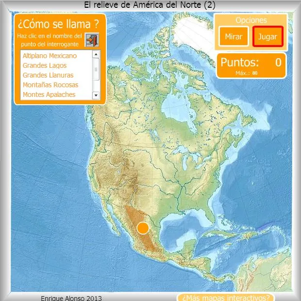 Mapa interactivo de América del Norte Ríos y lagos de América del ...