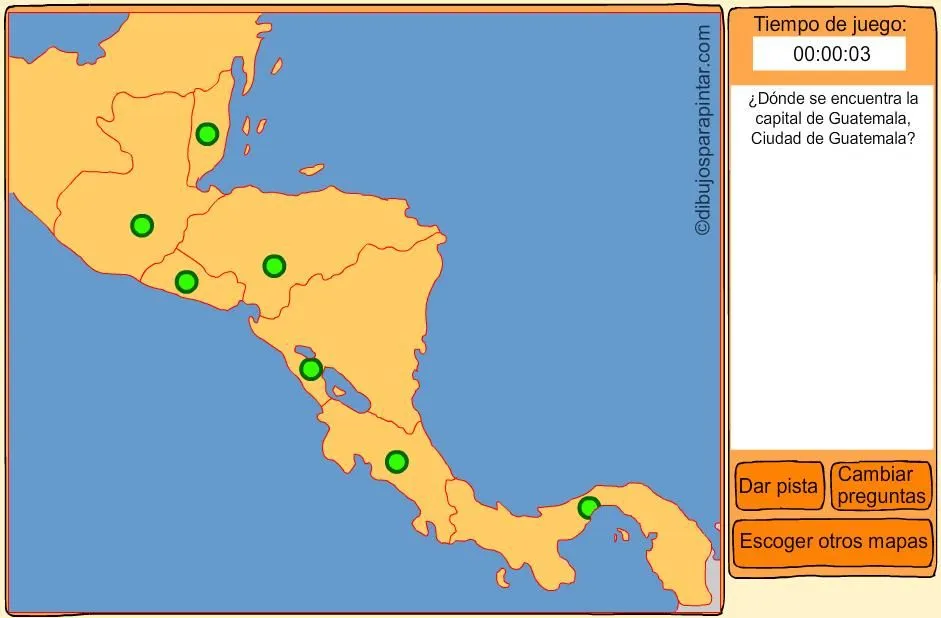Mapa interactivo de Centroamérica Capitales de países de ...