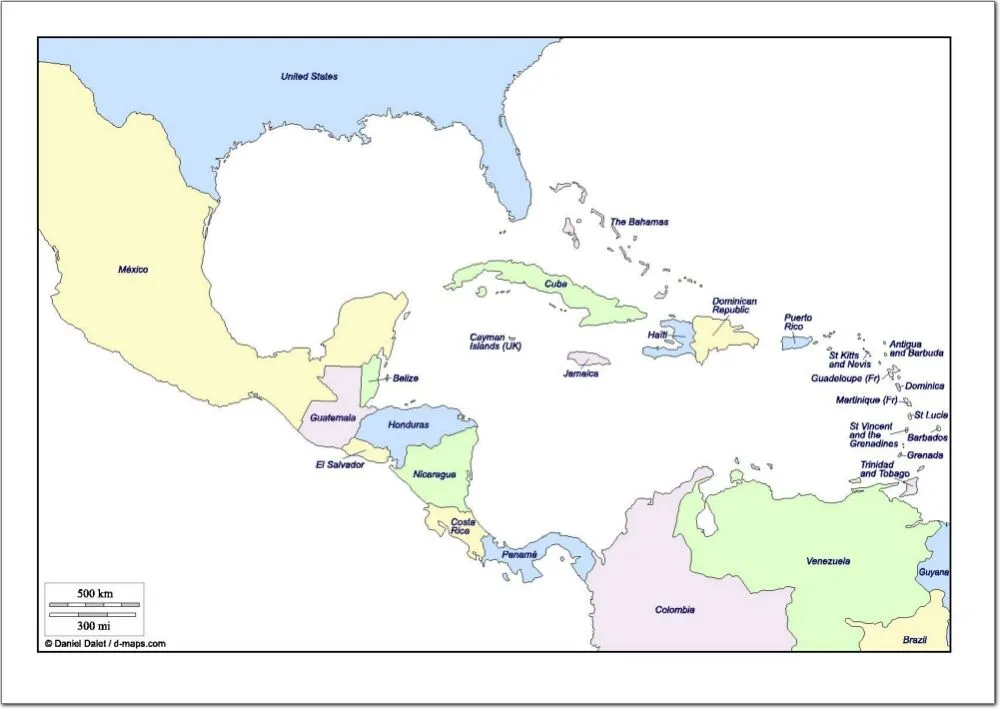 Mapa interactivo de América Central Países de América Central ...