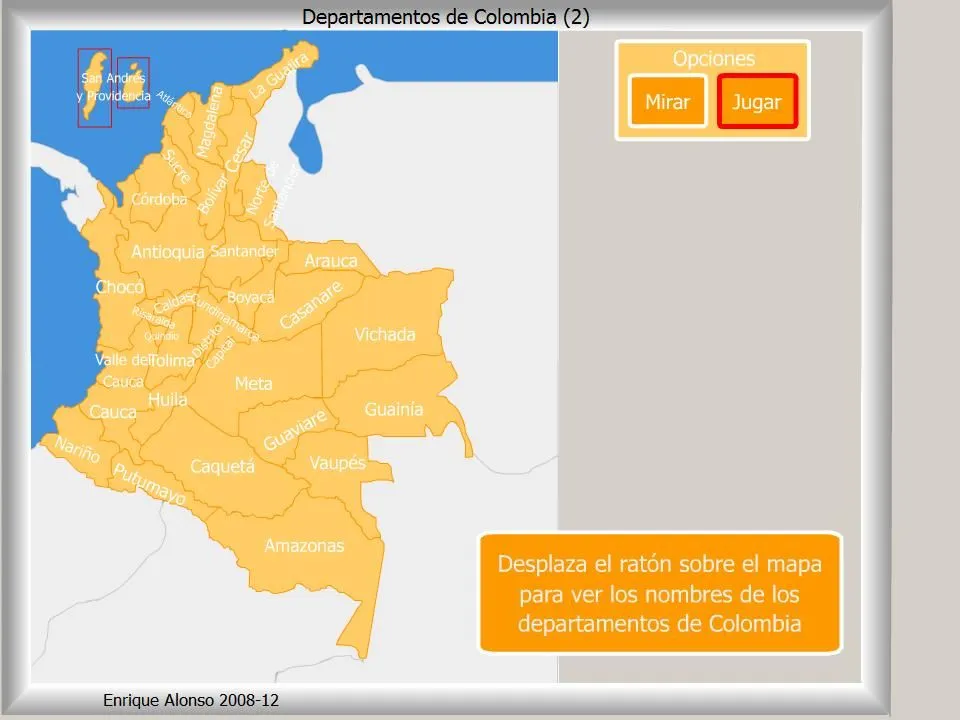 Mapa interactivo de Colombia Capitales de Departamento de Colombia ...