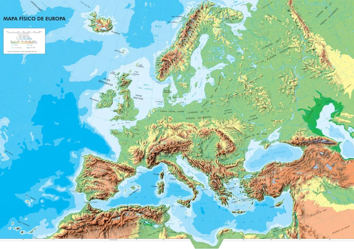 Mapa interactivo de Europa Relieve de Europa. ¿Dónde está? - Mapas ...