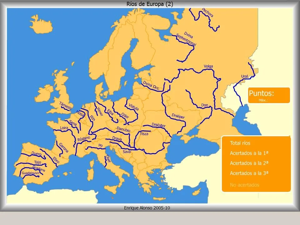 Mapa interactivo de Europa Ríos de Europa. ¿Cómo se llama? - Mapas ...