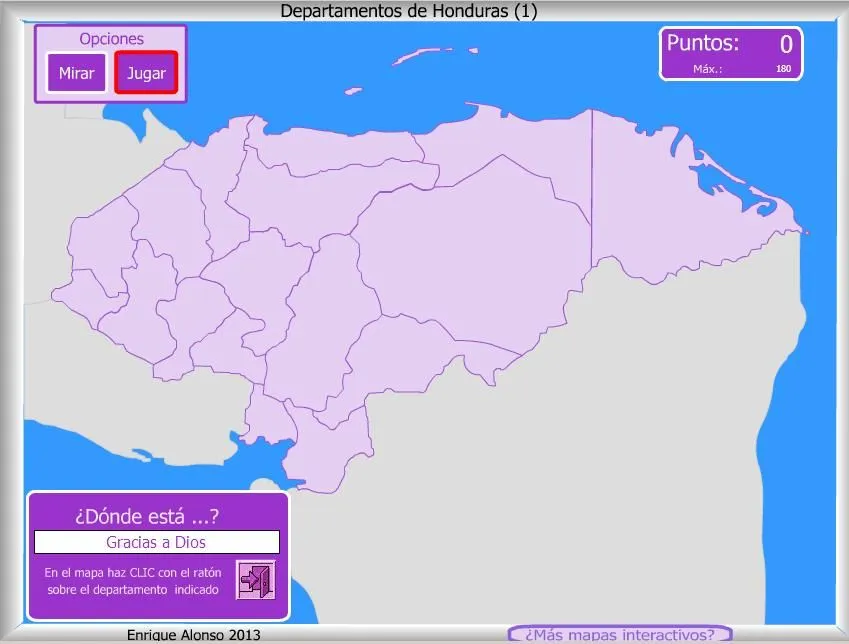 Mapa interactivo de Honduras Departamentos de Honduras. Puzzle ...