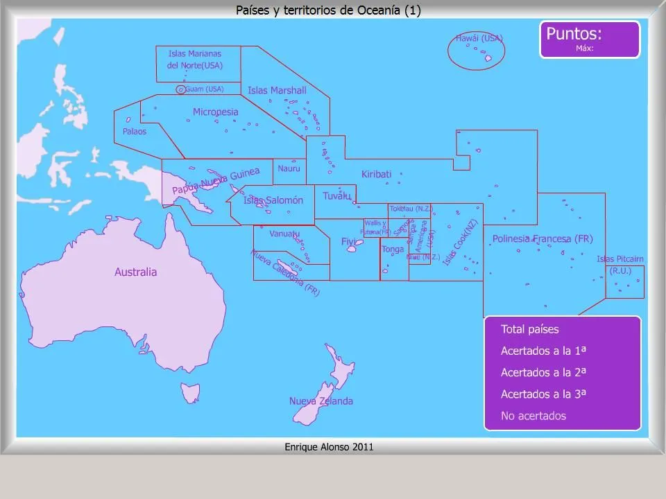 Mapa interactivo de Oceanía Países y territorios de Oceanía ...