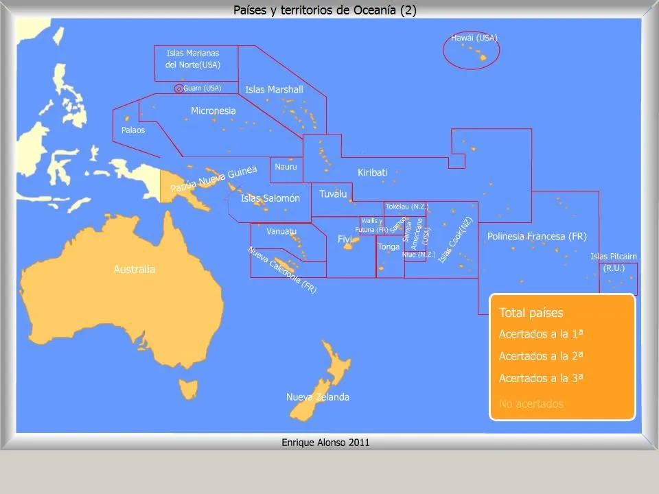 Mapa interactivo de Oceanía Países y territorios de Oceanía ...