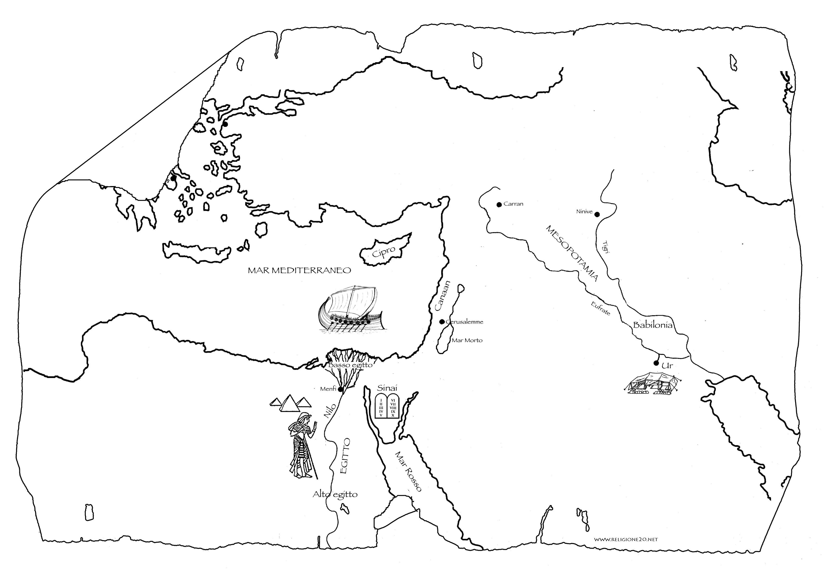 Mapa de la Media Luna Fértil | Aula de Reli