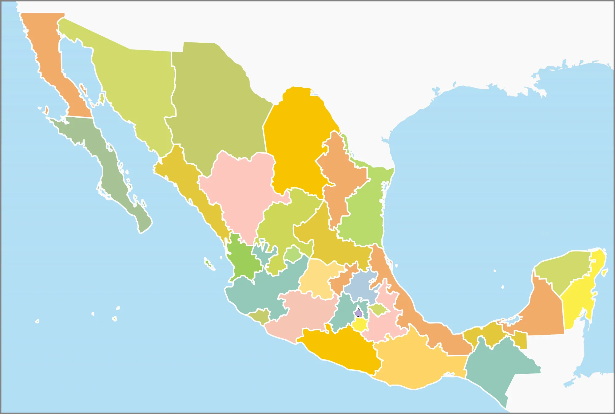 mapa de mexico con division politica Car Pictures