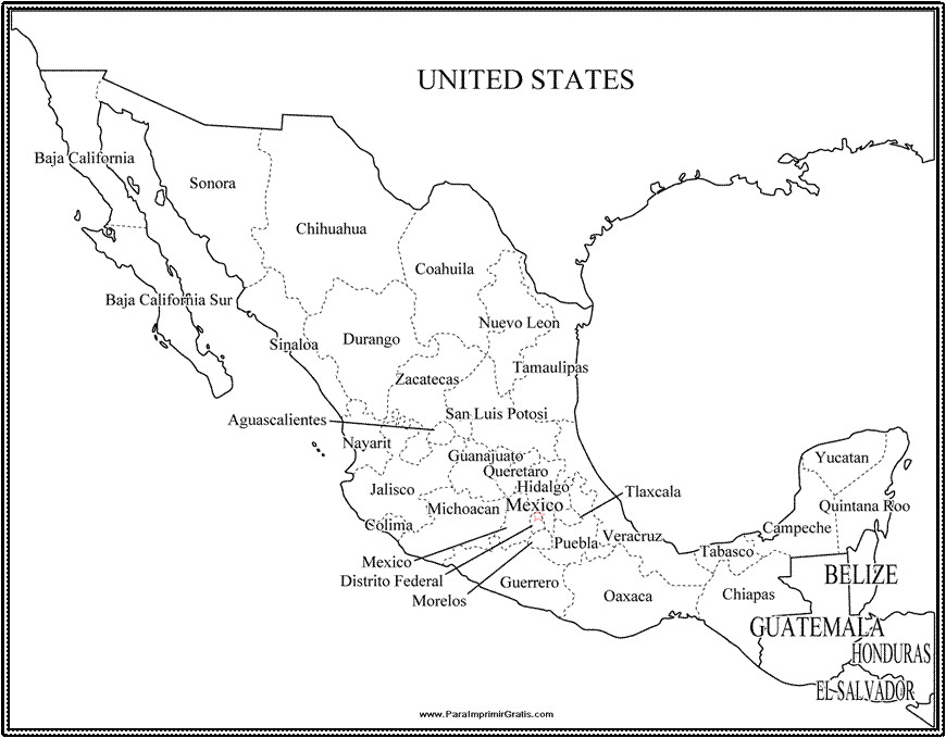 Mapa De Mexico X Estados | Telenovelas Tv Series