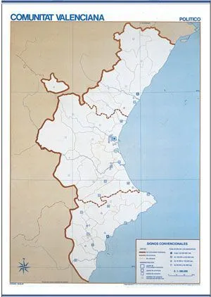 Mapa político de la Comunidad Valenciana - Imagui