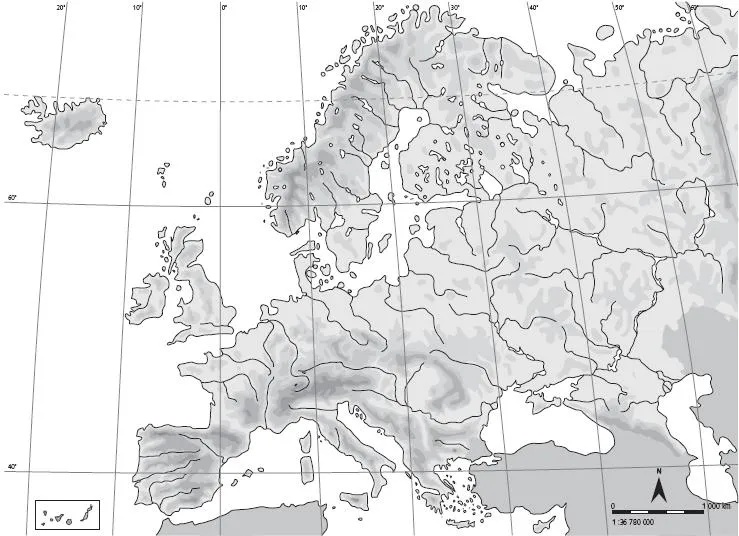 Mapa mudo fisico de europa para imprimir - Imagui