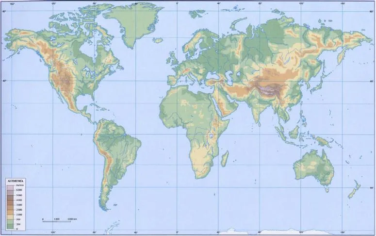 Mapa mudo fisico del mundo - Imagui