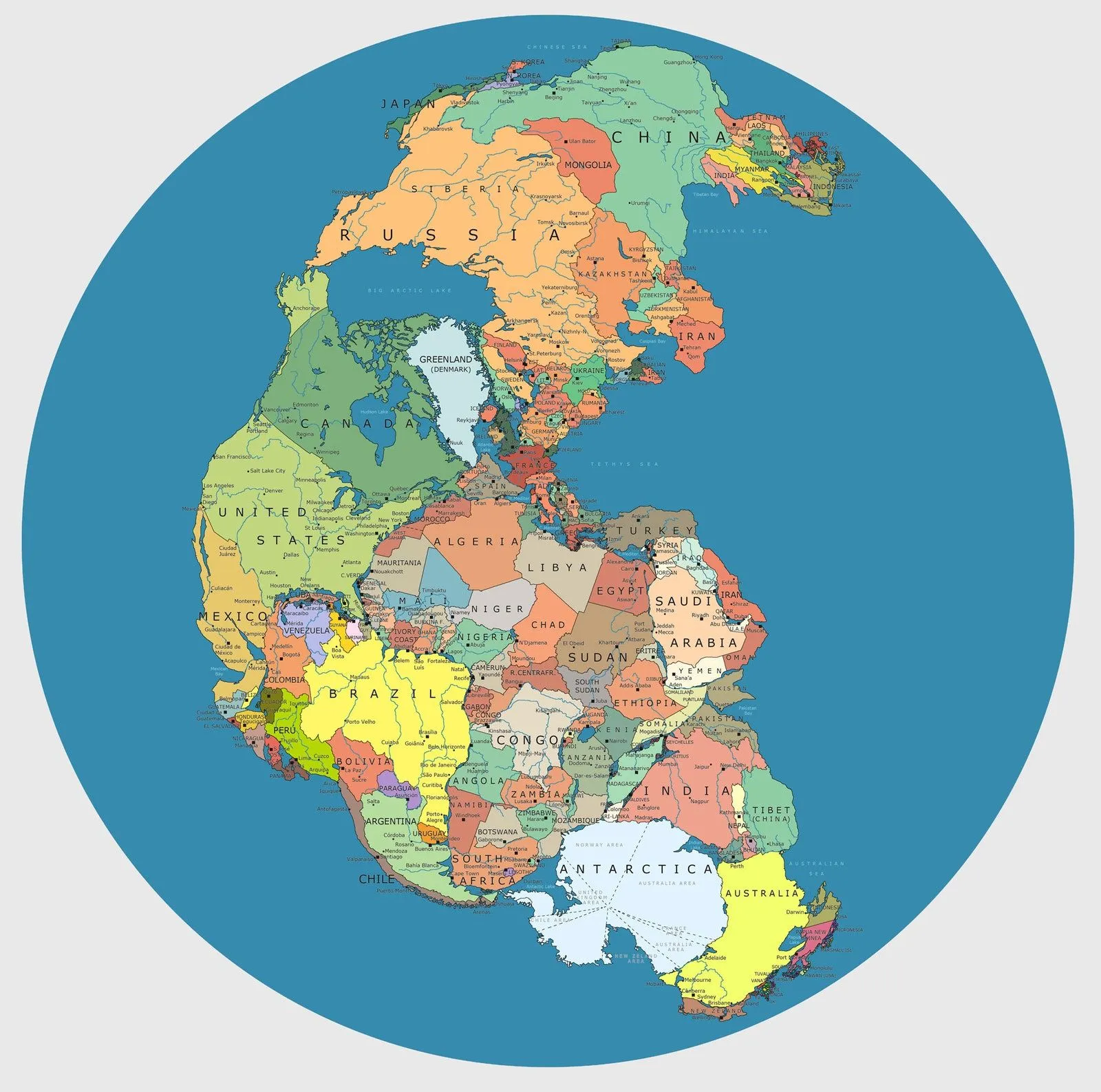 El mapa que muestra cómo sería el mundo si aún existiera Pangea | Traveler