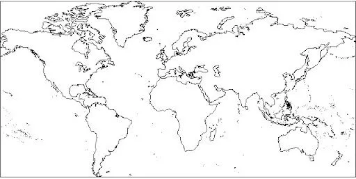 Mapa Mundi En Blanco