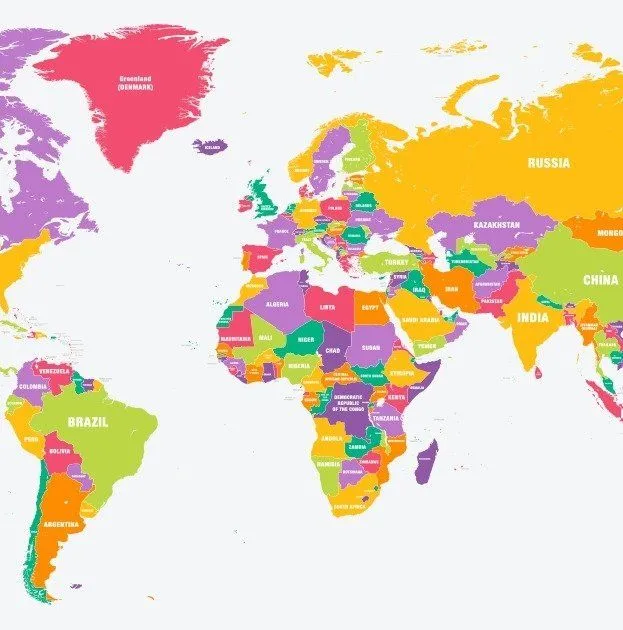 Mapa-Múndi: continentes, países e oceanos - Toda Matéria