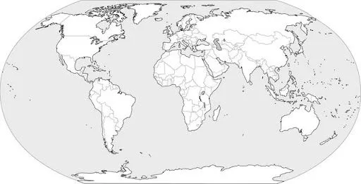 Mapa mundi em branco Mapa mundi para colorir