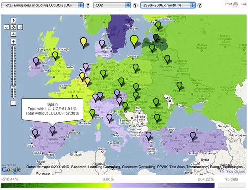 Mapa mundial de emisiones de gases de «efecto invernadero ...