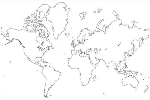 mapa mundial para pintar