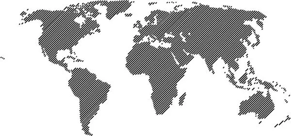 Mapa del Mundo 45 º líneas vectoriales Vector misceláneos ...