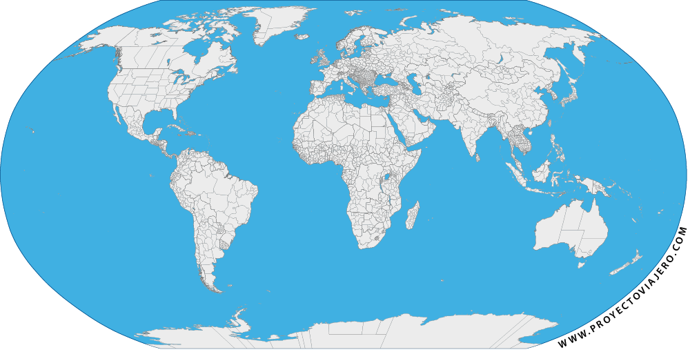 Mapa Del Mundo En Blanco - Proyecto Viajero