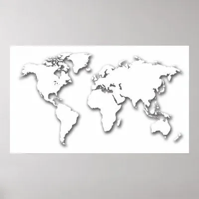 Mapa del mundo en blanco - Imagui