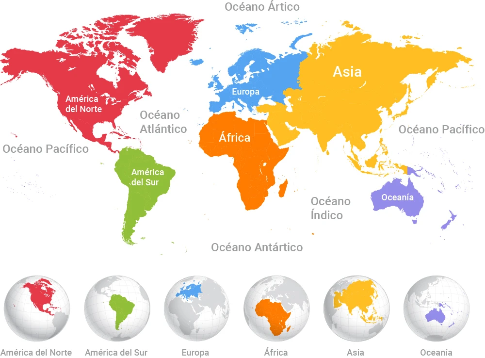 Mapa Del Mundo: Mapamundi Con Nombres Y Planisferio Político [Con  Descargas] - Proyecto Viajero