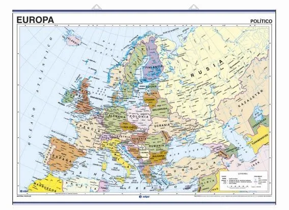 Mapa Mural Europa Fís/