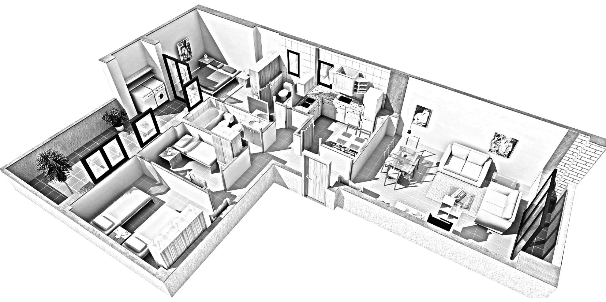 MAPA MURAL DEL PLANO DE UNA CASA DE 5X4 HOJAS CARTA « PARA ...