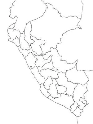 mapa del Peru para colorear