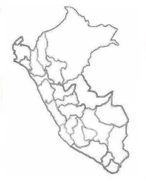 mapa del Peru para colorear