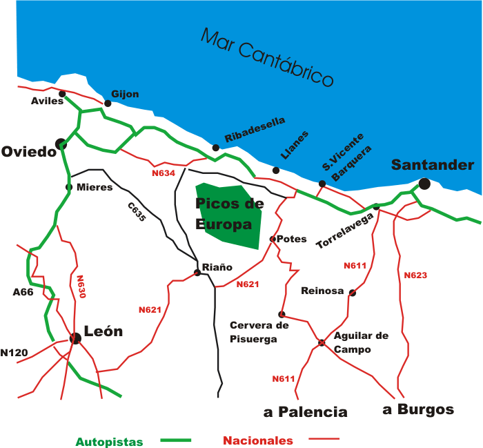 Mapa Picos de Europa