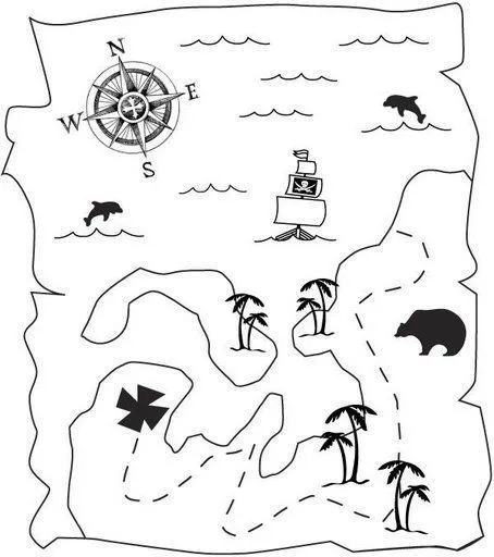 Mapa de piratas para niños para imprimir - Imagui