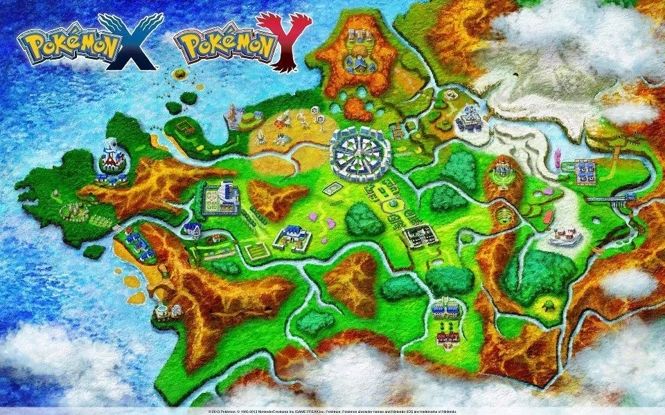 Mapa, Pokémon iniciales, carátulas y gameplay de Pokémon X y Y ...