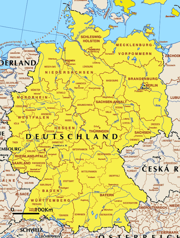Mapa Político de Alemania