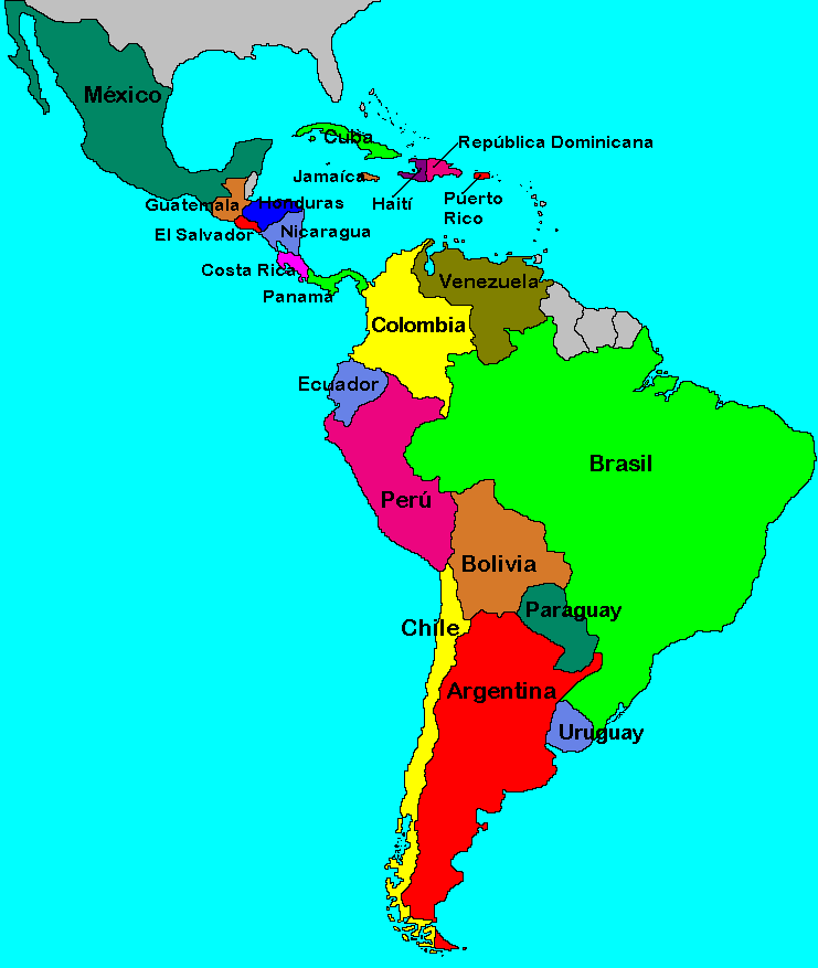 Mapas políticos de Latinoamérica - Imagui