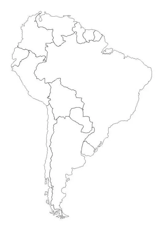 Mapa político de América del Sur para imprimir - Imagui