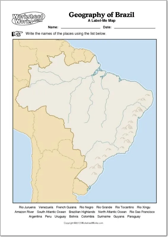 Mapa político de Brasil para imprimir Mapa de estados de Brasil ...