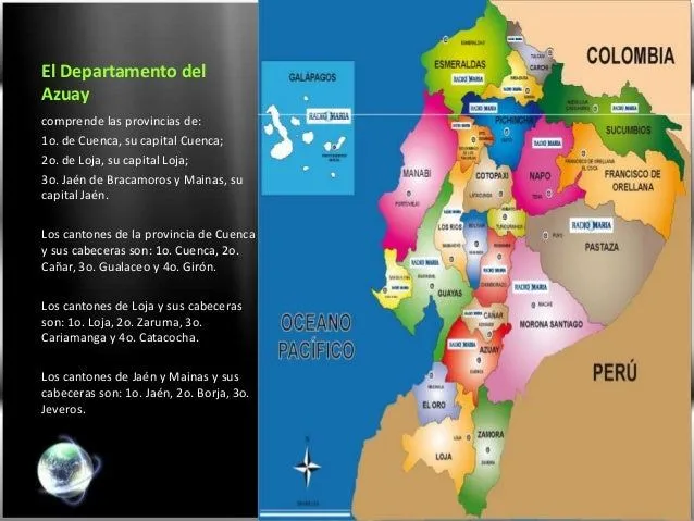 El mapa político del ecuador a través de