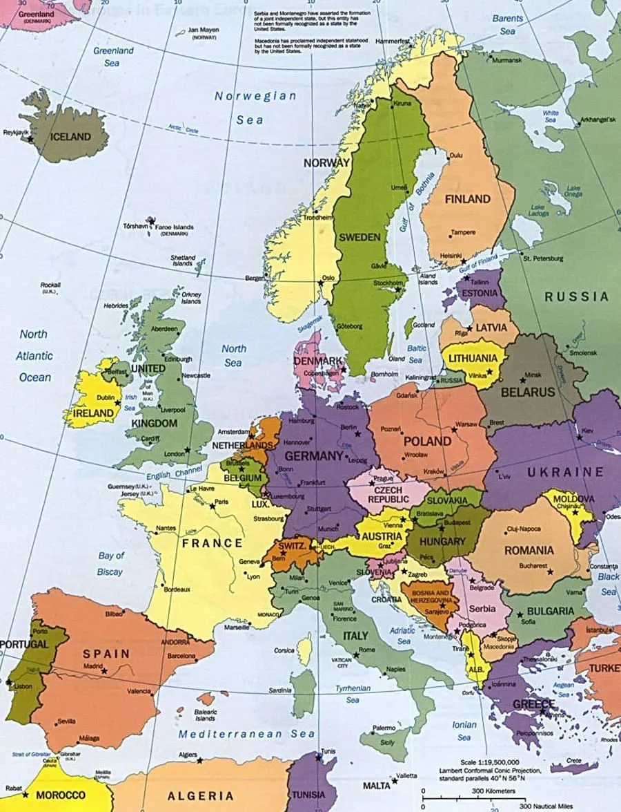 Mapa Político de Europa