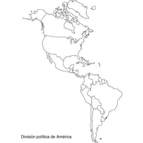 Mapa politico mudo de america - Imagui