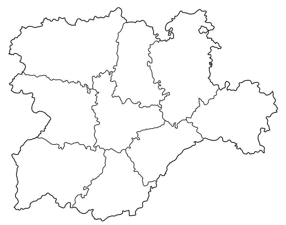 Mapa político mudo de Castilla y León (Anaya) - Didactalia ...