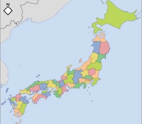 Mapa político de Japón para imprimir Mapa de ciudades y capitales ...