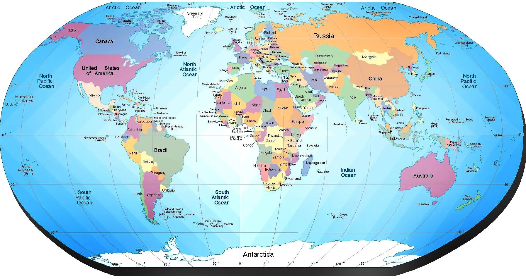 Mapa Politico del Mundo - mapa.owje.com