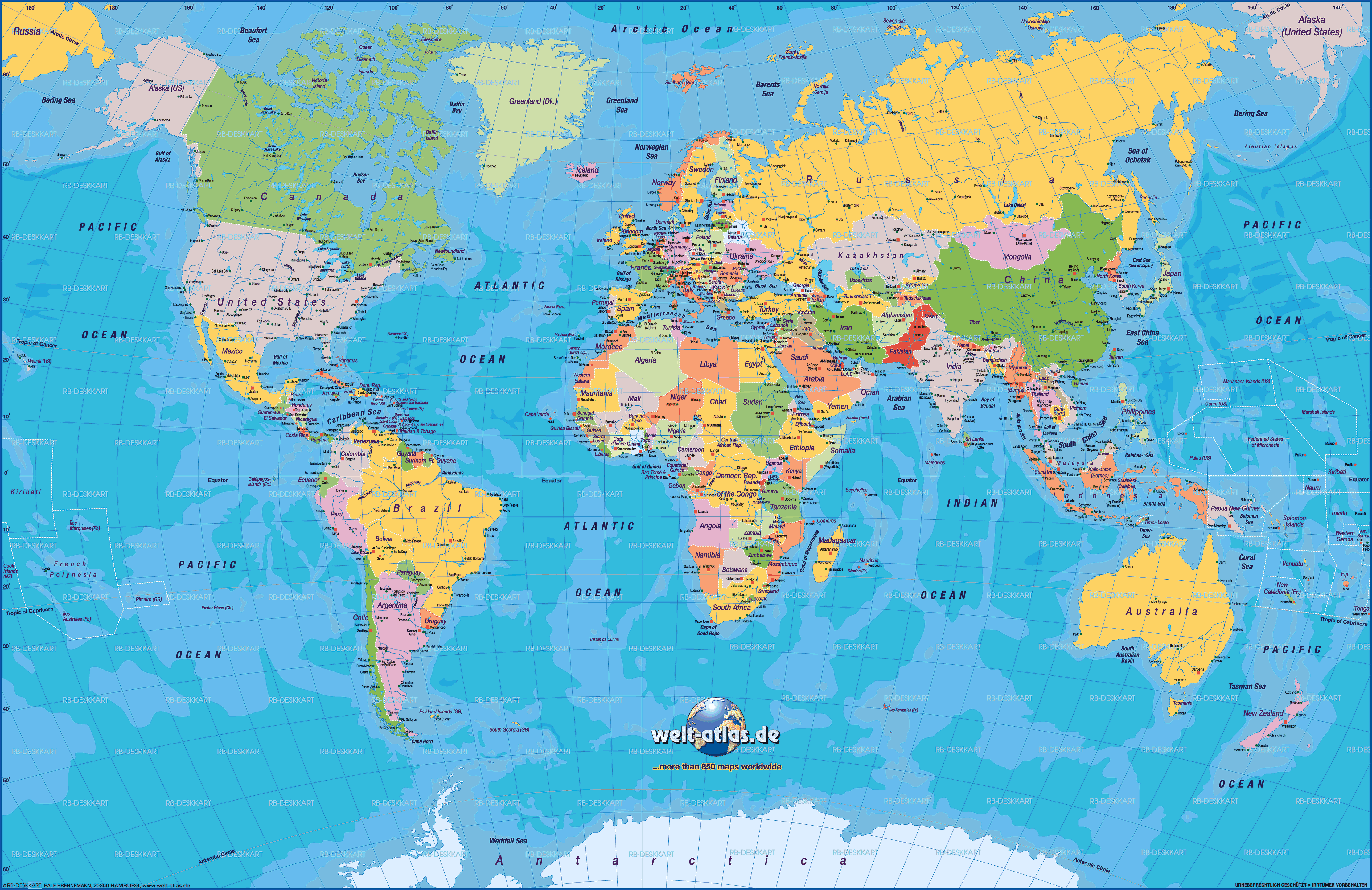 Mapa Político Territorial del Mundo | terceravision