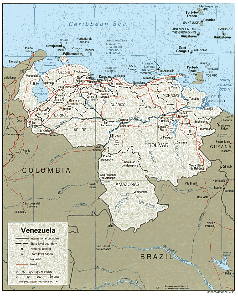 Mapa Politico de Venezuela