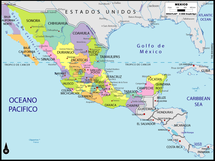 mexico mapa sin nombres | Maria Lombardic