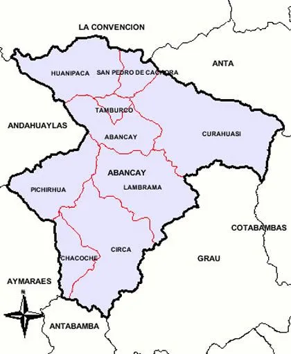 MAPA DE LA PROVINCIA DE ABANCAY