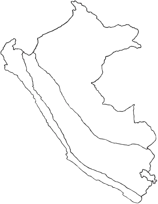 Mapa de las tres regiones naturales del Perú para colorear - Imagui