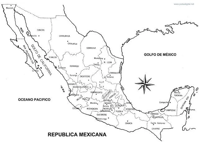 Mapa De La Republica Mexicana Con Nombre | Free Download Android ...