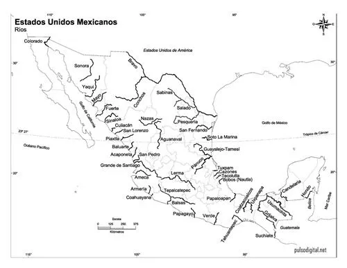 Mapa de los ríos de México con nombres | Pulso Digital