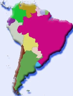 Mapa sudamerica sin nombres - Imagui